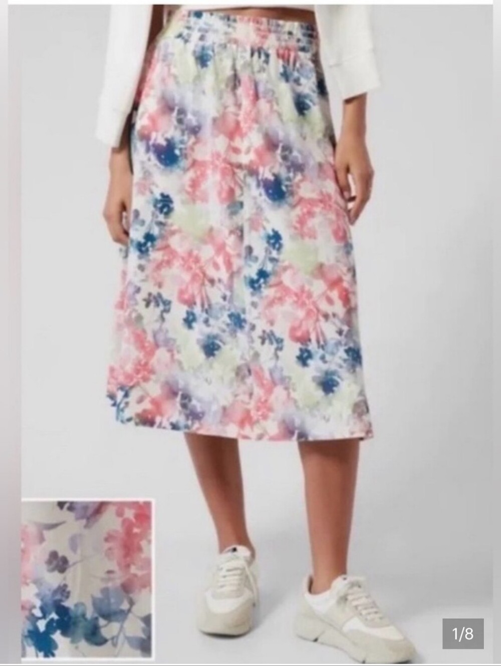 Athleta Watercolor Floral Savannah Skirt Jupe Savannah SZ 1X EUC Athletic Skirt